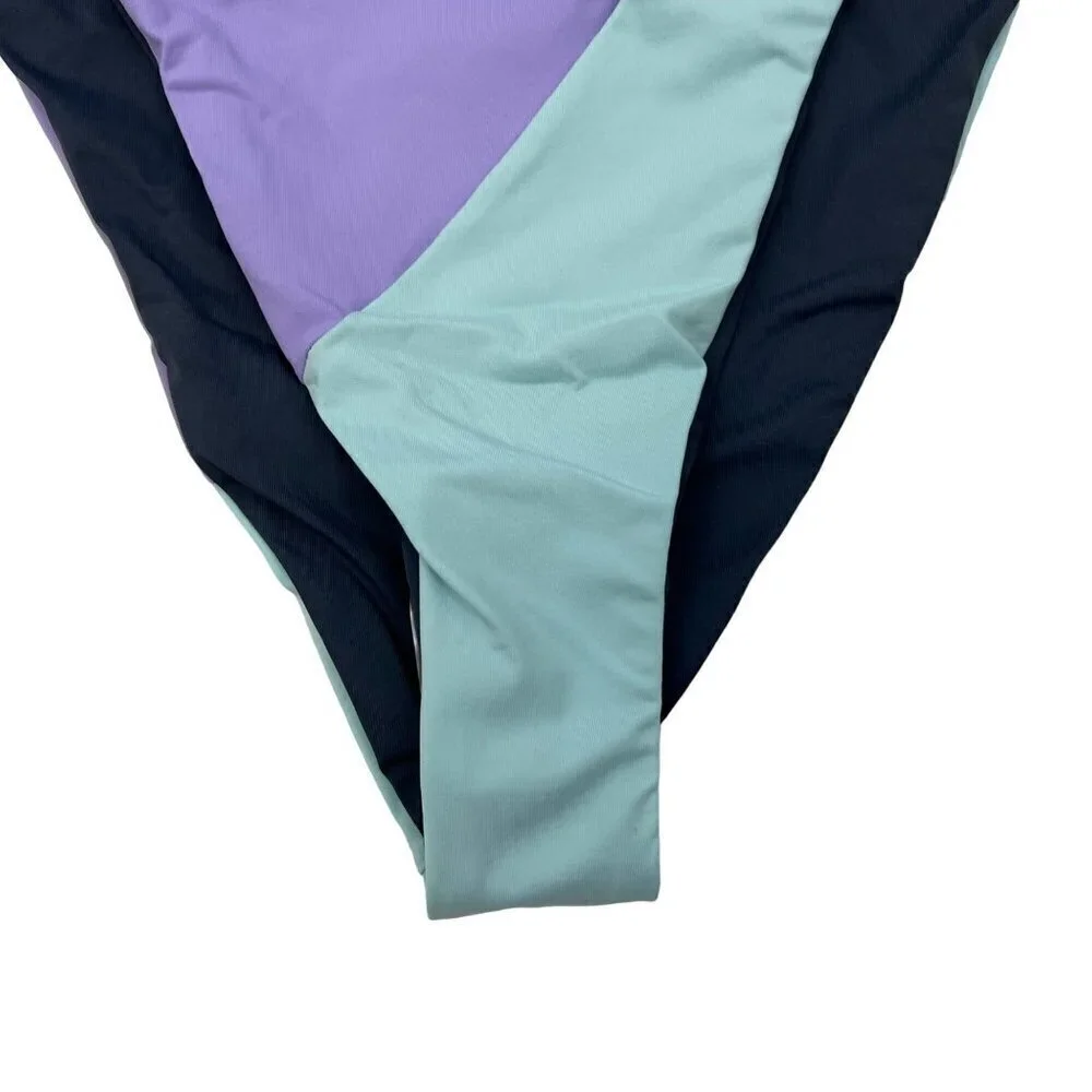 L*Space Women’s Luca Sunburst Bikini Bottom Bitsy Cut Multicolor Size XL New